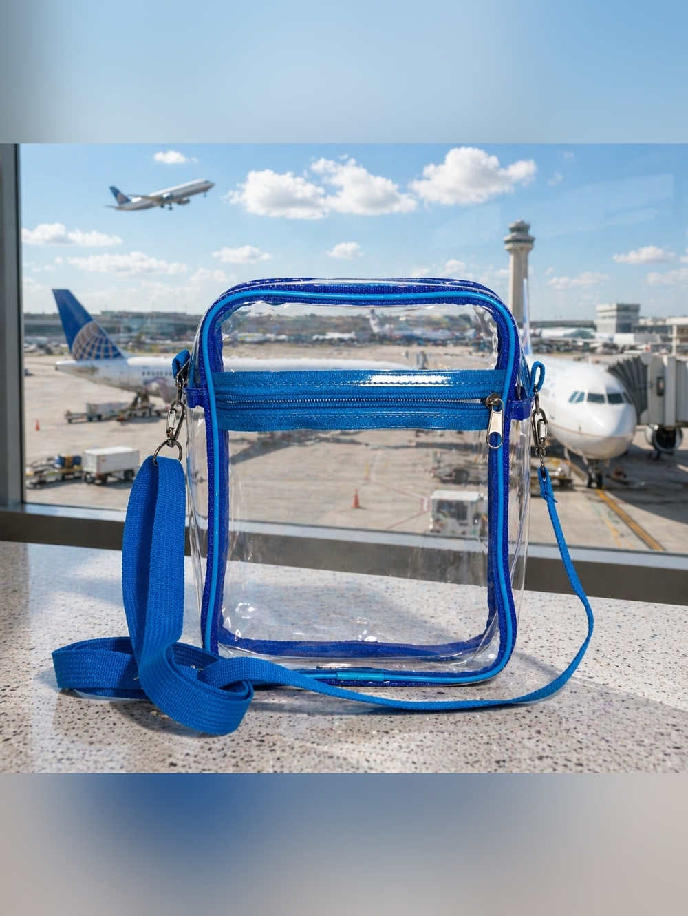 PVC Messenger Bag With  Shoulder Strap.